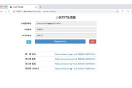 PHP在线小说txt生成器源码