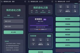 抖音特别火的开源我的进化之路网页文字游戏源码/带搭建教程