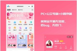 2024版红娘金媒10.3婚恋相亲系统源码小程序