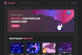 热门游戏体验宣传网站源码 HTML5模板