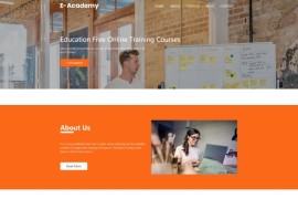 在线教育培训课程响应式网站源码 html5模板