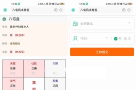 全网首发 墨家八宅风水排盘源码 开源无马可二开