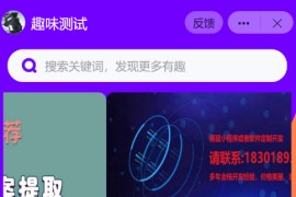 抖音小程序紫色ui趣味测评新项目单台手机利润60到138