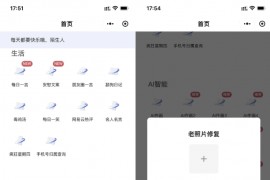 全新AI工具小程序源码 聚合ai工具源码/全开源 支持多个功能 文言文案生成等