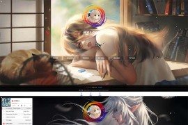 超漂亮的官方个人网站引导页html源码 无后台带背景音乐
