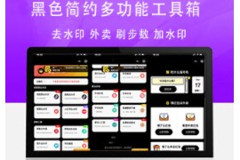 黑色简约多功能工具箱去水印外卖流量主小程序