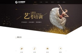 织梦cms模板 黑色艺术培训网站源码[自适应手机版]