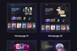交易者和创作者NFT市场网站模板 – Binasea