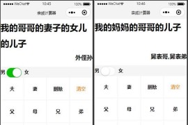 亲戚称呼计算器微信小程序源码