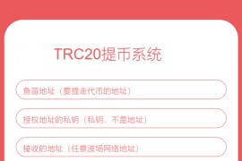 全开源TRC20提币接口源码/USDT提币转账接口源码