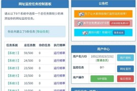 网站监控/定时任务/网址url监控神器 一款在线监控网址的一个源码