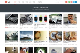 WordPress主题、tob主题自适应响应式图片模板、种图片展示网站、新闻站