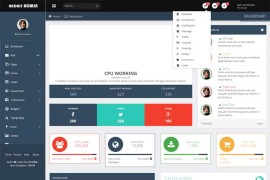 win8扁平风格响应式后台管理系统模板下载 网站后台html模板